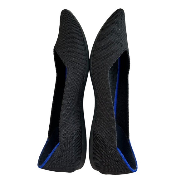ROTHY’S The Point Black Fabric Ballet Flats 6 - Picture 7 of 15
